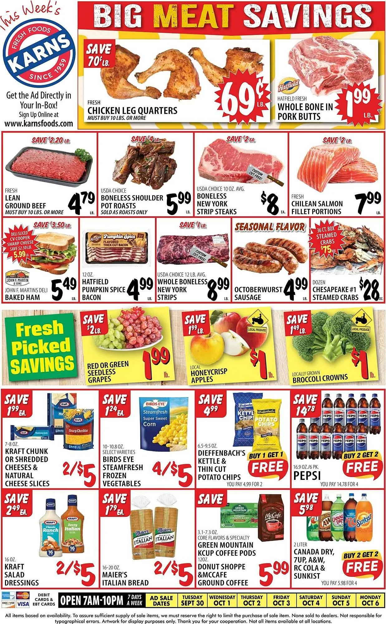 Weekly ad Karns weekly ad from September 30 to October 27 2025 - Page 1