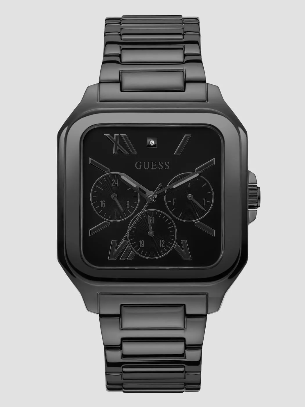 Black-Tone Square Multifunction Watch