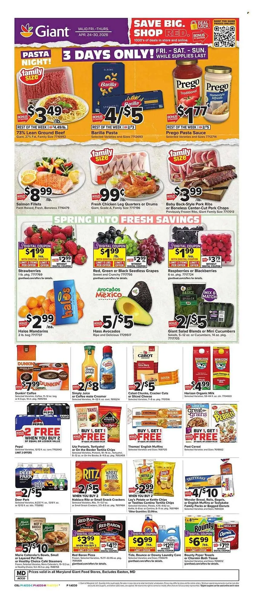 Giant Food weekly ad - 1