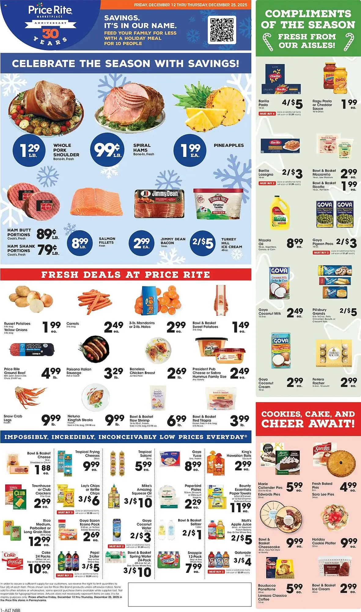 Weekly ad Price Rite circular from December 12 to December 26 2025 - Page 1