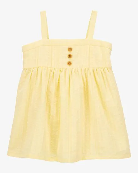 Baby Seersucker Tank Dress - Yellow