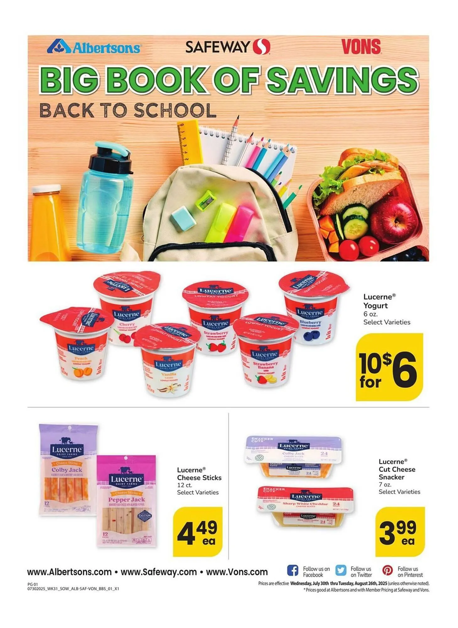 Weekly ad Albertsons Weekly Ad from July 30 to August 26 2025 - Page 1