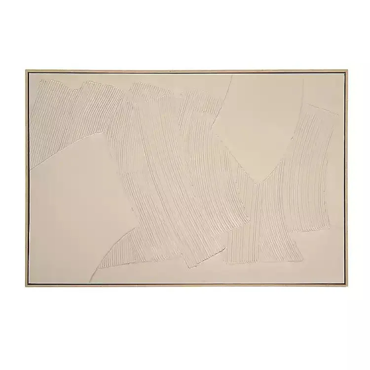 Beige Moods Framed Canvas Art Print
