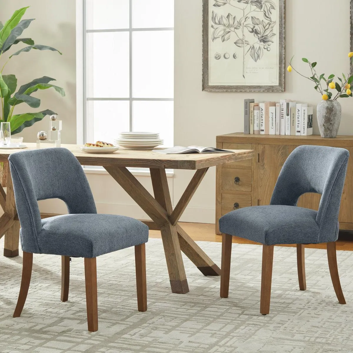 Nakenzie Upholstered Back Side Dining Chair (Set of 2)