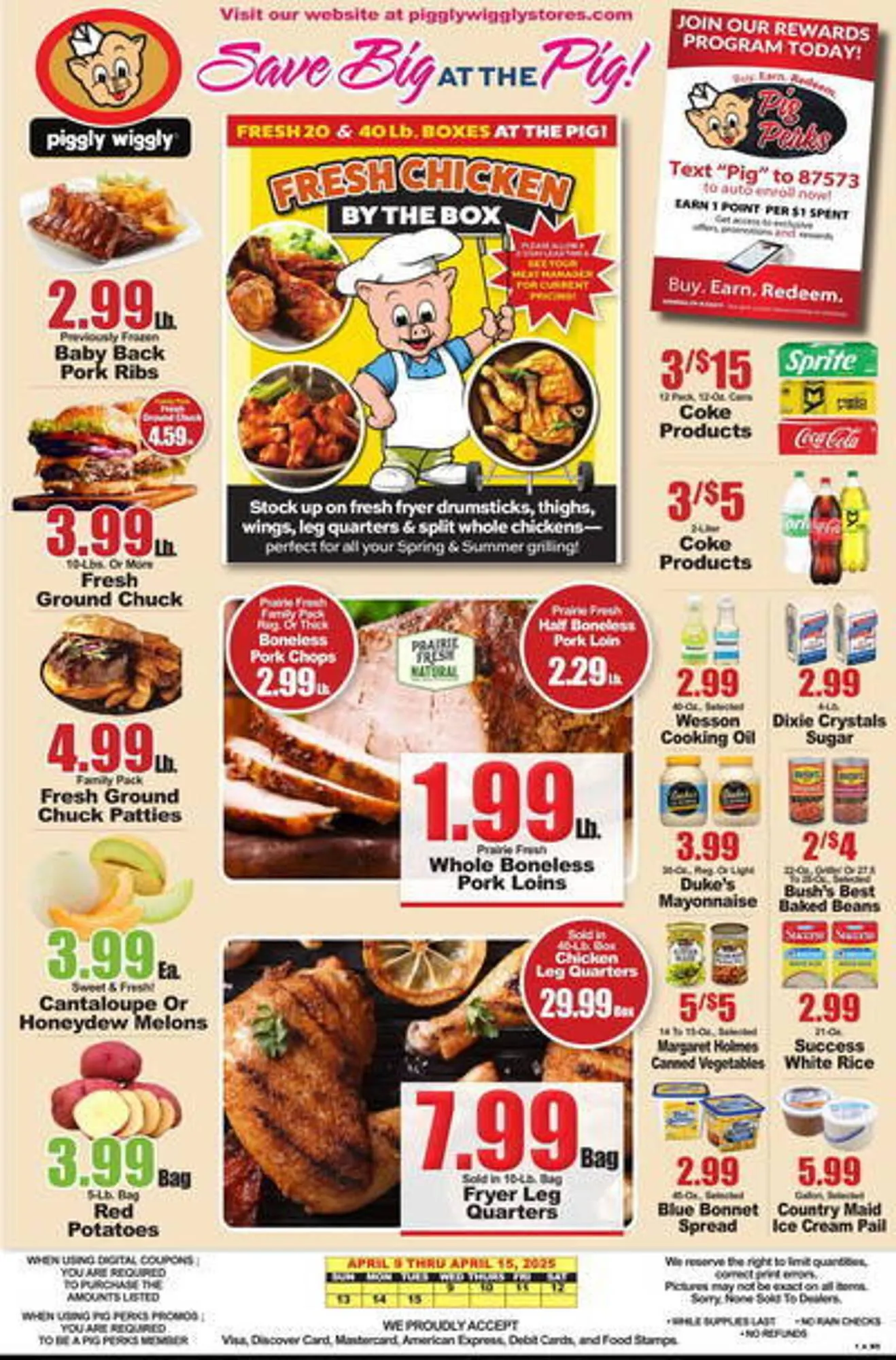 Catálogo de Piggly Wiggly Weekly Ad 9 de abril al 15 de abril 2025 - Página 1
