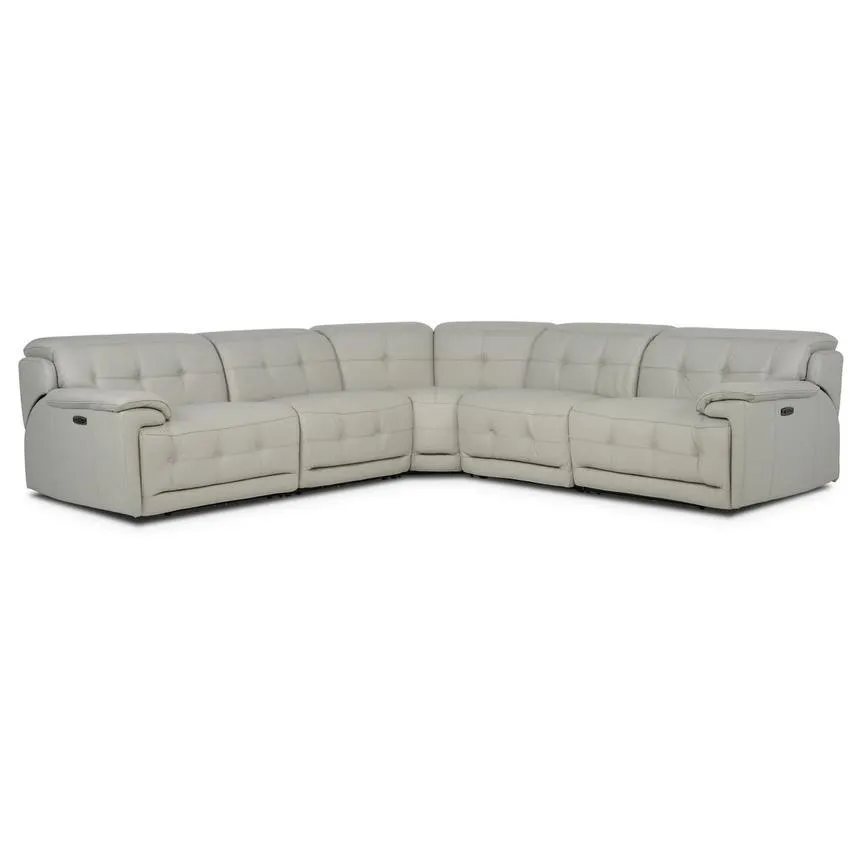 Leather Power Reclining Sectional with 5PCS/2PWR