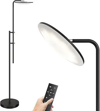 SUNMORY 32W/3000LM Floor Lamps, Super Bright LED Standing Lamp with Remote Control, Adjustable Tall Lamp with 350°Rotating Head, Modern Dimmable Torchiere Corner Lamp for Living Room, Bedroom, Office