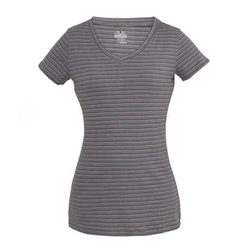 Noble Outfitters Womens V-Neck Tug Free Short Sleeve Tee