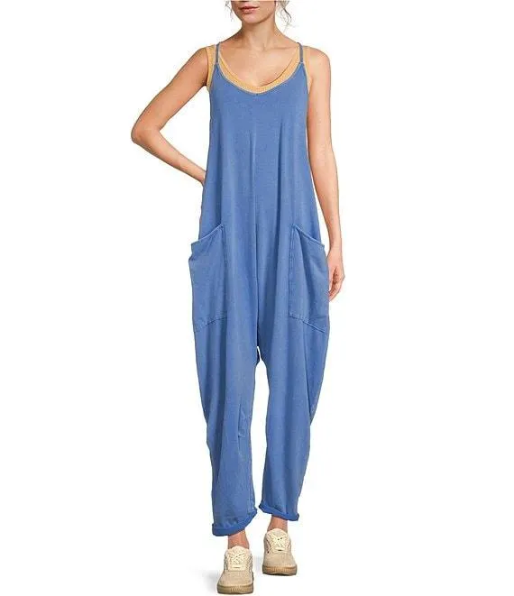 FP Movement Sleeveless Scoop Neck Ankle Length Patch Pocket Hot Shot Onesie