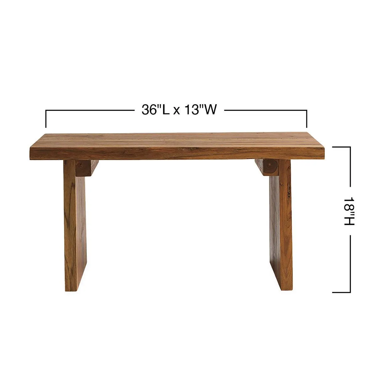 Live-Edge Teak Garden Bench