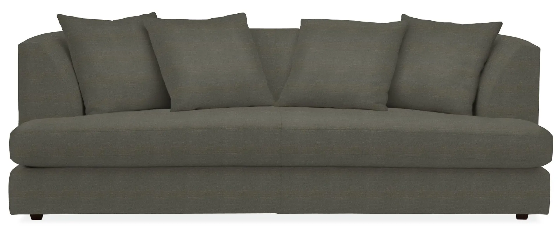 Astaire 90" Bench Cushion Sofa in Hawkins Charcoal