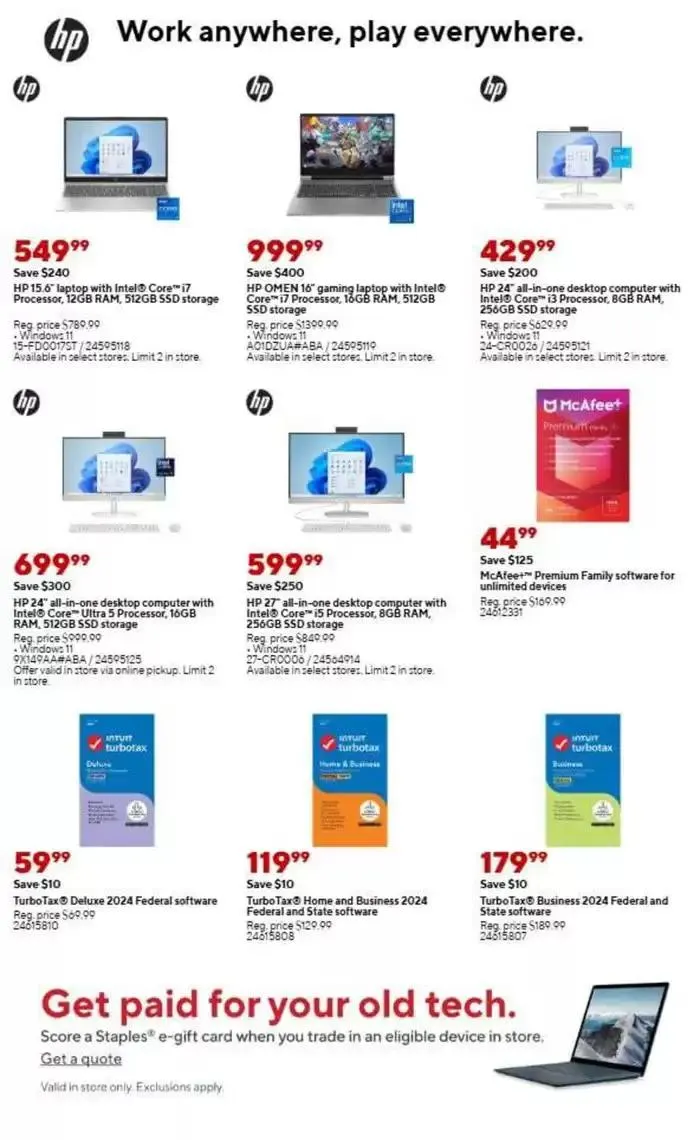 Weekly ad Staples flyer from March 30 to April 5 2025 - Page 7