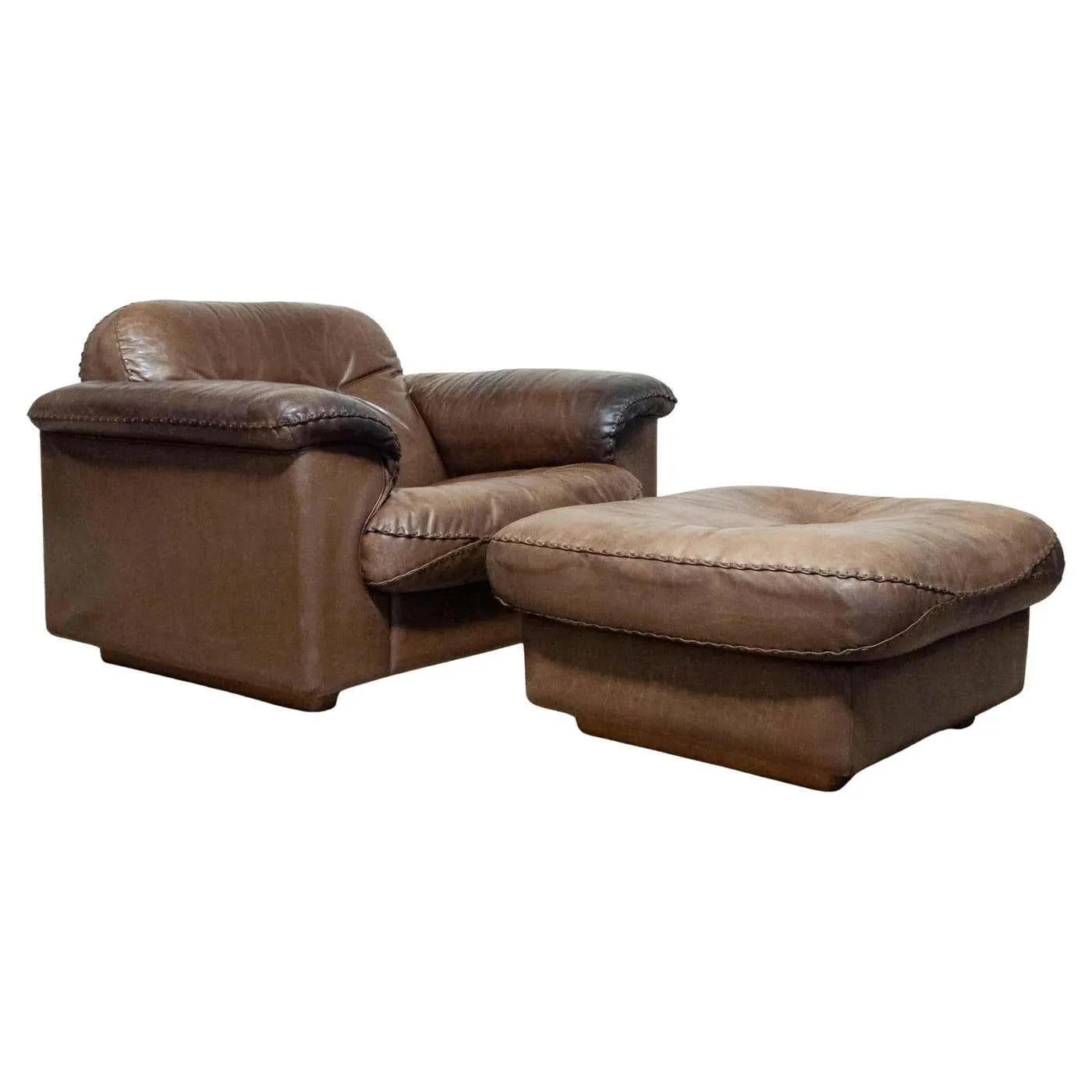 1970s , De Sede DS-101 Lounge Chair and Ottoman, Switzerland