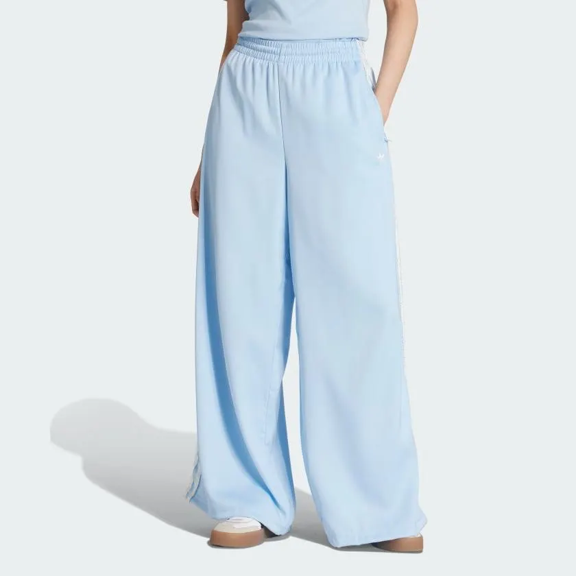 adidas Originals Satin Wide Leg Pants Ruffle 3-Stripes
