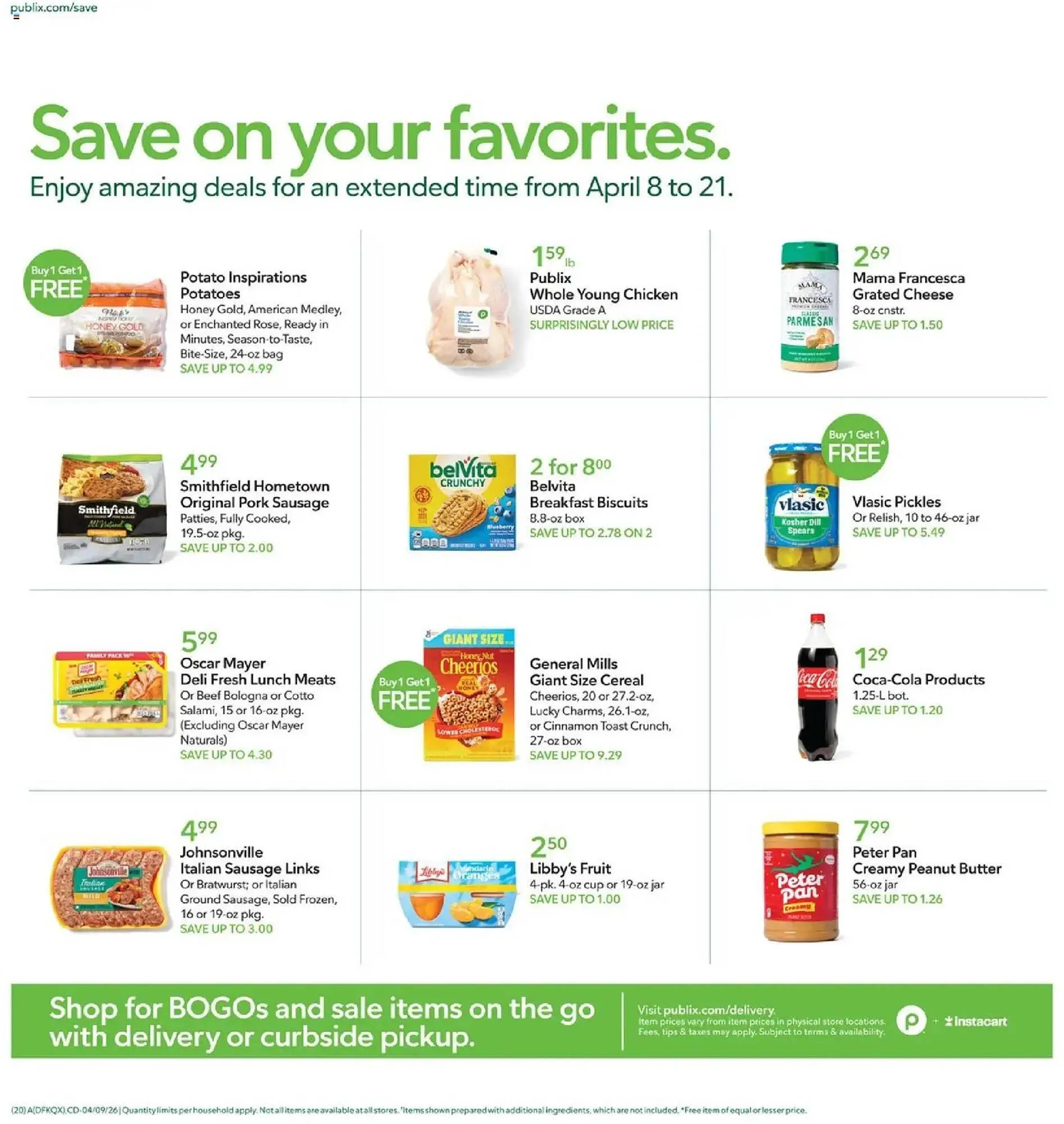 Weekly promotion Publix weekly ad spanning from April 8 to April 14 2026 - Page 20 for Catalogue 365