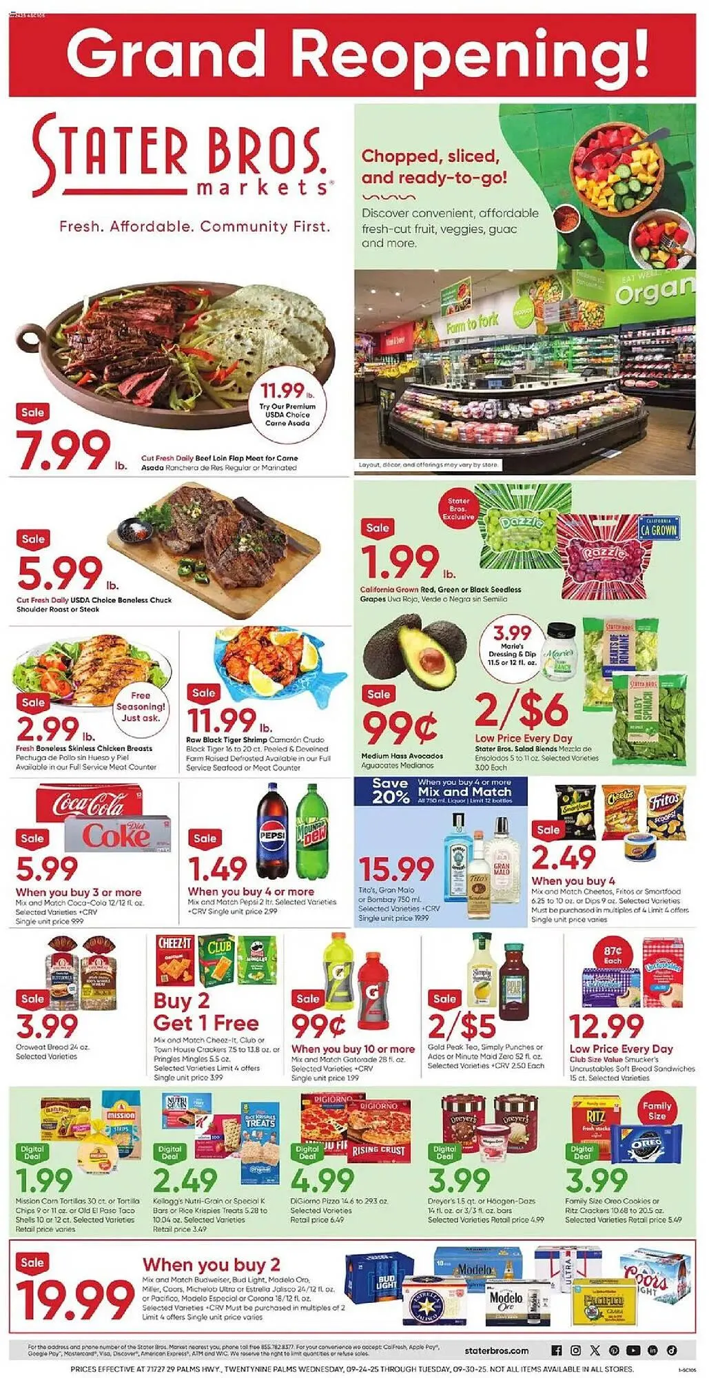 Weekly ad Stater Bros weekly ad from September 24 to September 30 2025 - Page 1