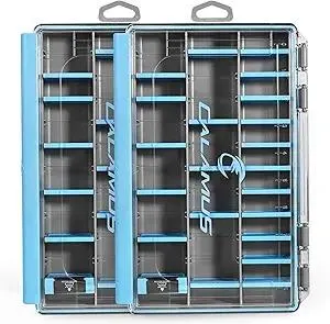 Calamus DryVault Waterproof Tackle Box, Sturdy 3600 Tackle Trays, Fishing Tackle Box Organizer With Removable Dividers, Lure Box and Terminal Tackle Storage