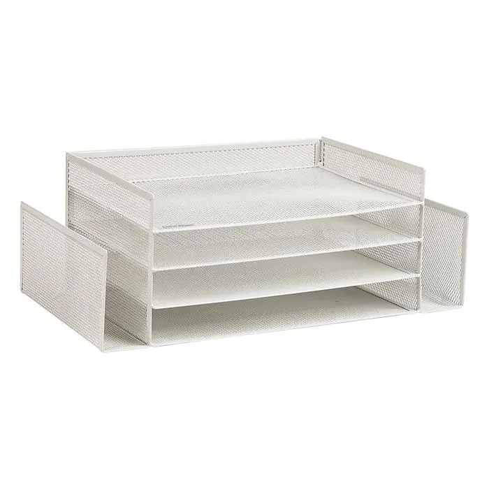 Mind Reader Metal Desktop Organizer Letter Tray,