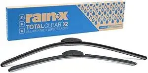 Rain-X 810335 Total Clear Beam Wiper Blades 26" & 20" Windshield Wipers for All-Weather Performance, Rubber Squeegee for Smooth Clean Wipe & Quiet Operation - 2 Pack Value