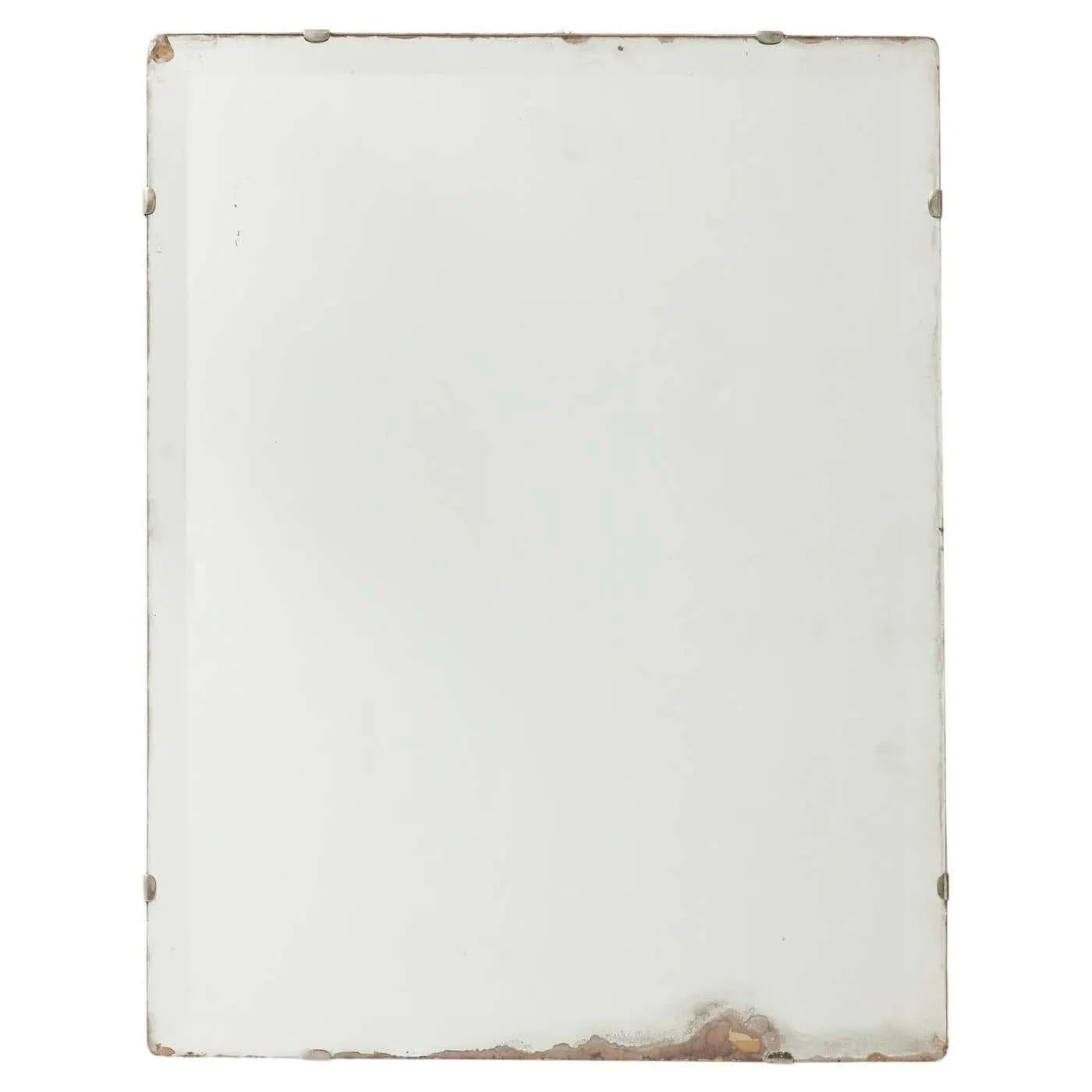 Wabi-Sabi French Rectangular Mirror with Raw Edges and Foxing, 1940