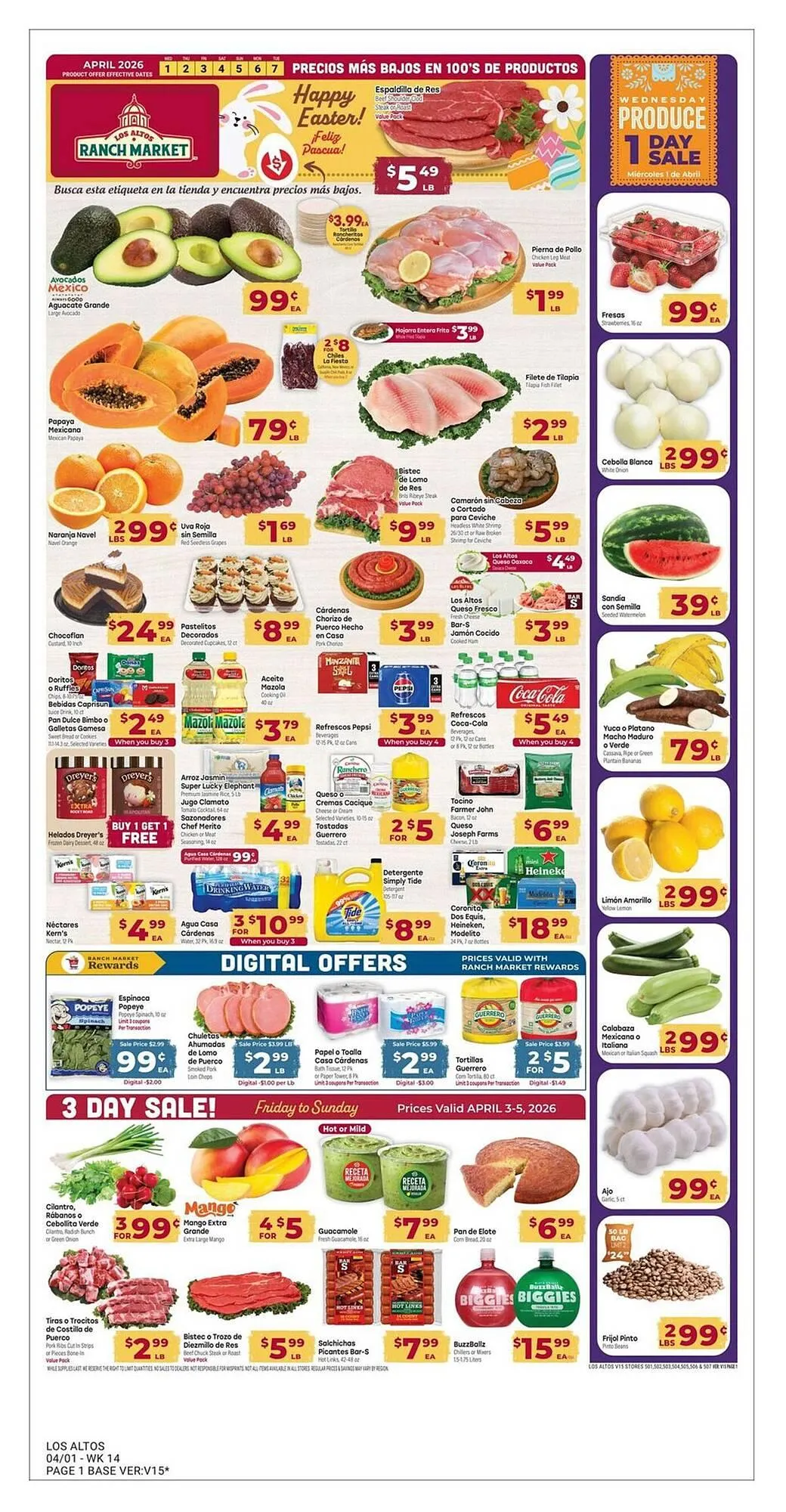 Weekly ad Los Altos Ranch Market weekly ad from April 1 to April 7 2026 - Page 1