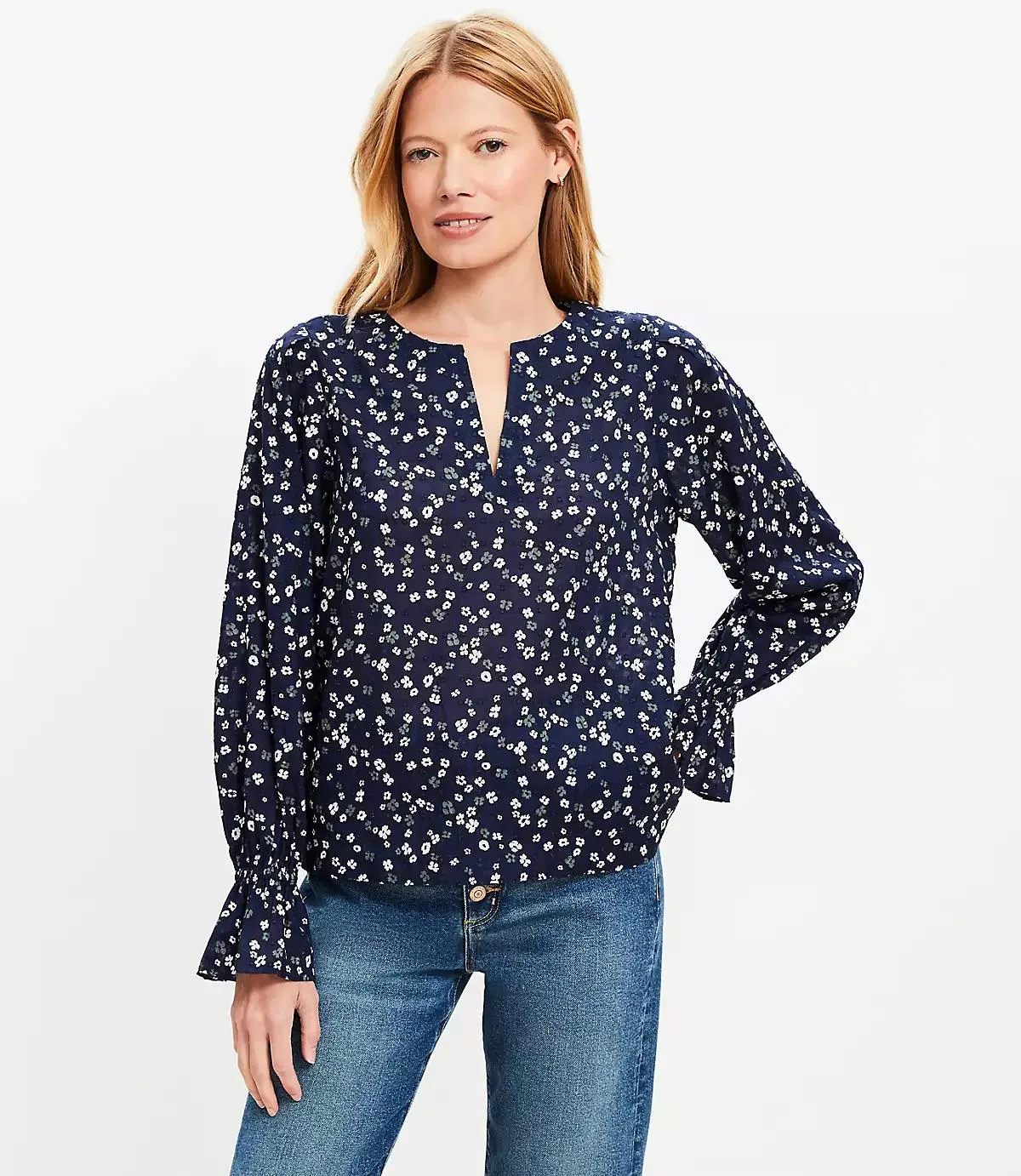 Bloom Split Neck Blouse