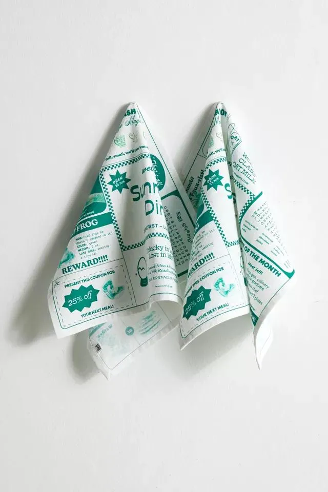Sunny Side Up Diner Tea Towel Set