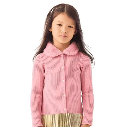 American Girl® x Janie and Jack Rosy Ribbed Cardigan for Girls