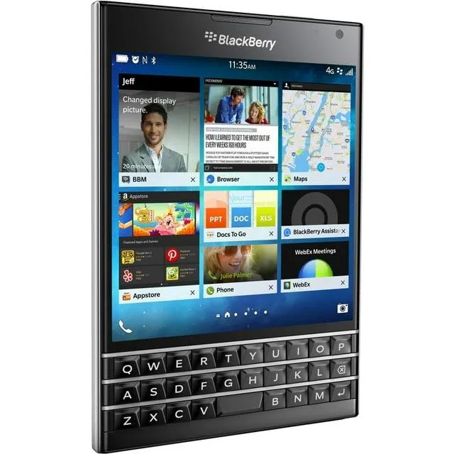 BlackBerry Passport 32 GB Smartphone, 4.5" LCD, 3 GB RAM, Blackberry OS 10.3, 4G, Black