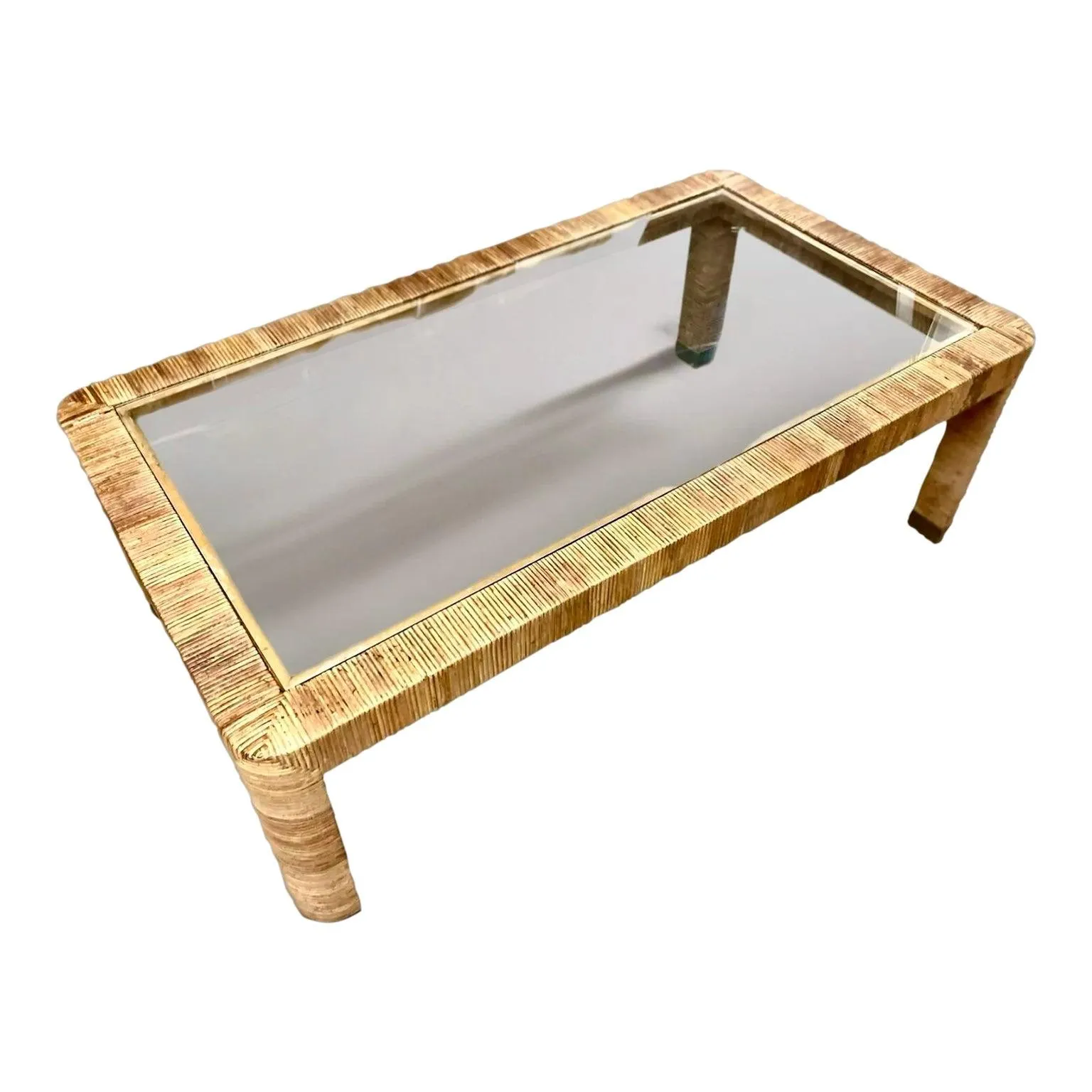 Coastal Bielecky Brothers Pencil Reed Coffee Table