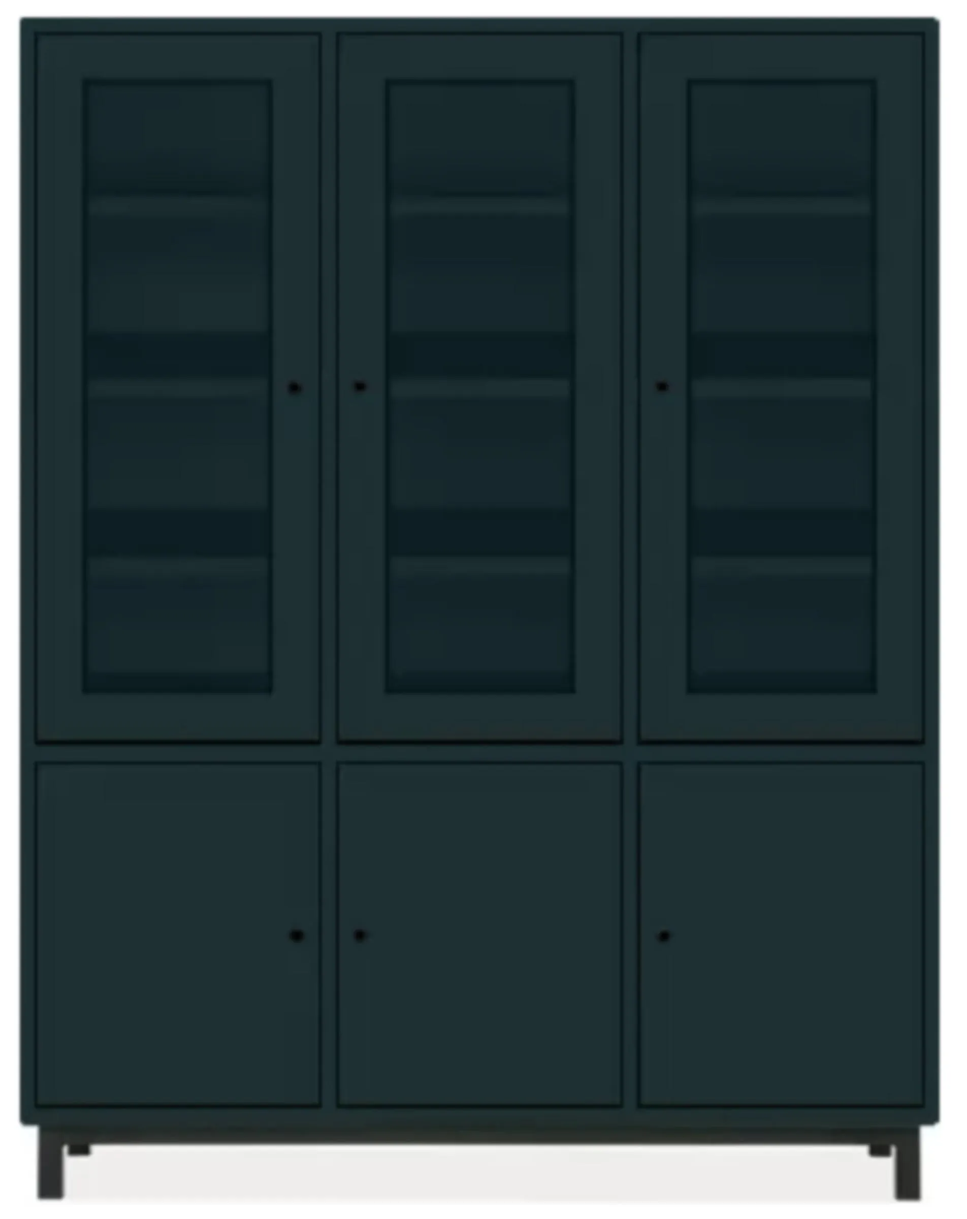 Copenhagen 58w 16d 75h Cabinet in Slate with Natural Steel