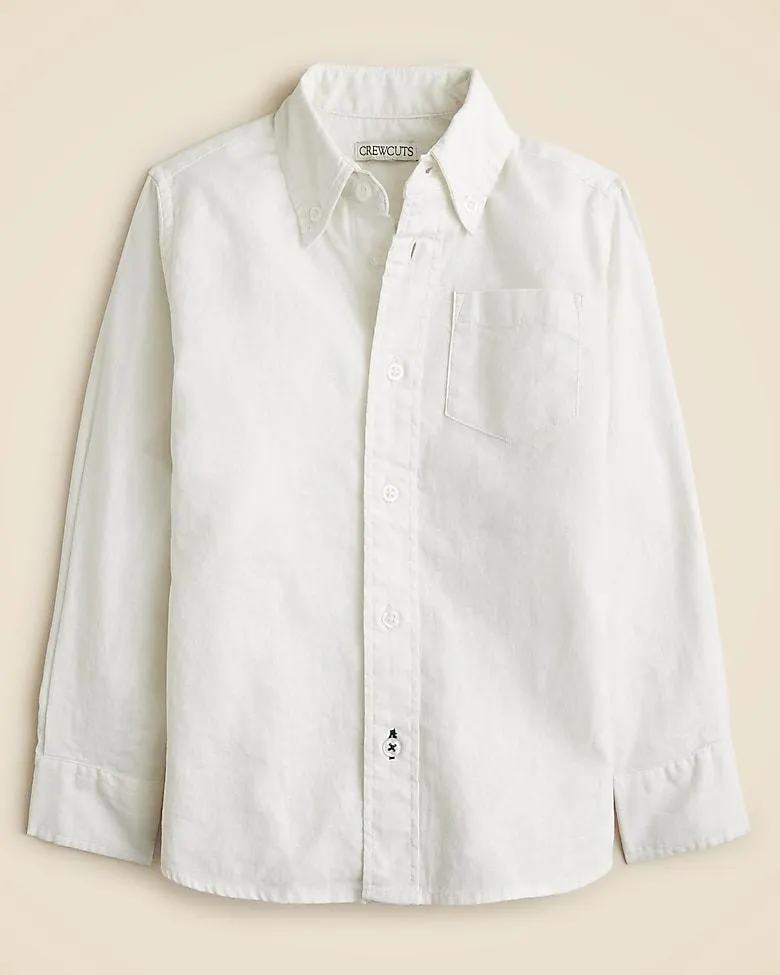 Kids' button-down linen-blend shirt