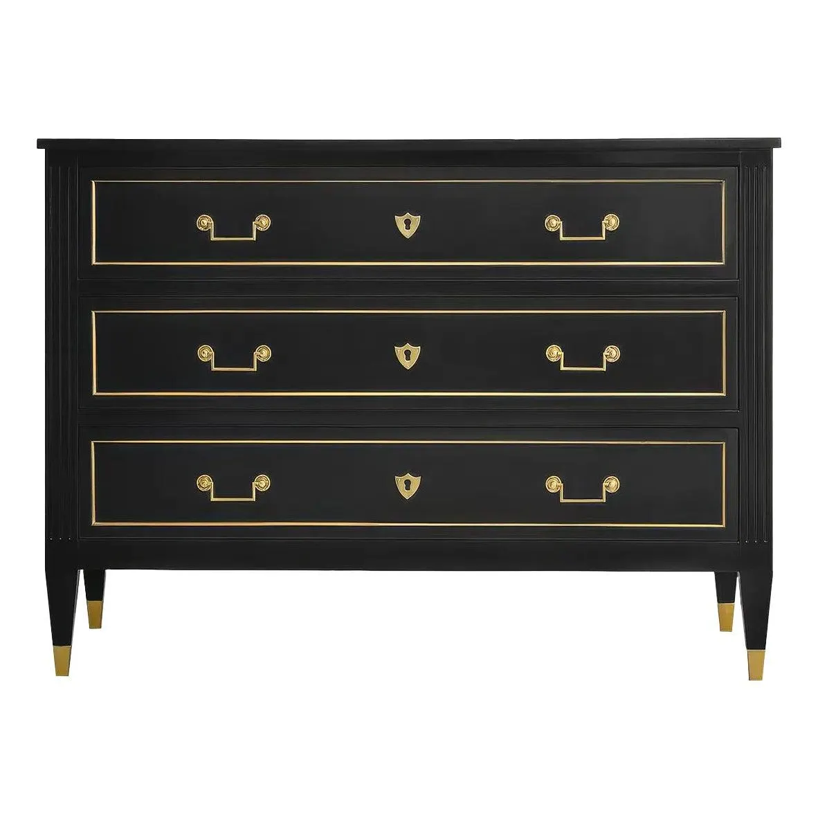 Louis XVI Black Painted Dresser