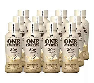 VitaHustle ONE Superfood Ready to Drink 30g Protein Shakes 12-Pack