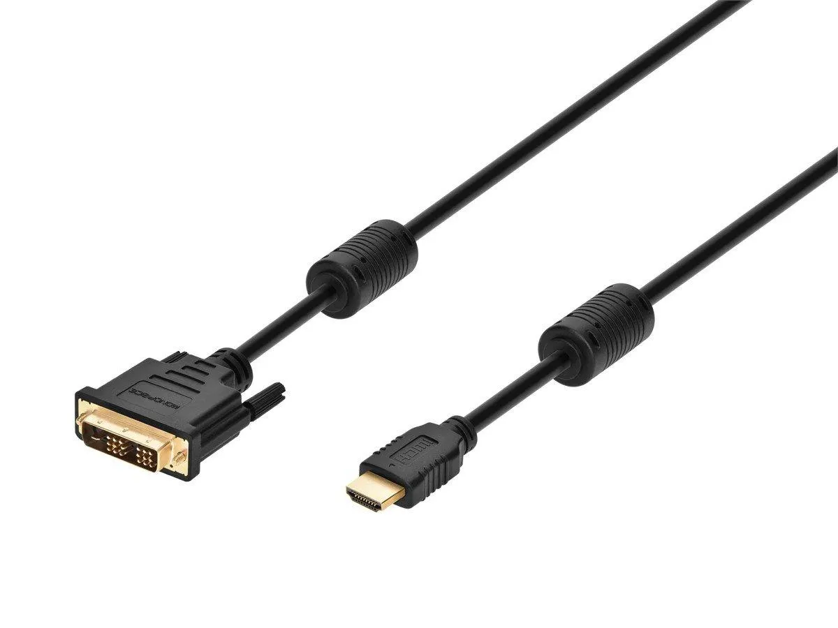 Monoprice High Speed HDMI Cable to DVI Adapter Cable 6ft - with Ferrite Cores Black