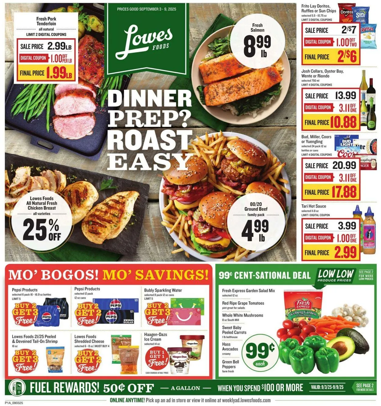Weekly ad Lowes Foods from September 3 to September 9 2025 - Page 1