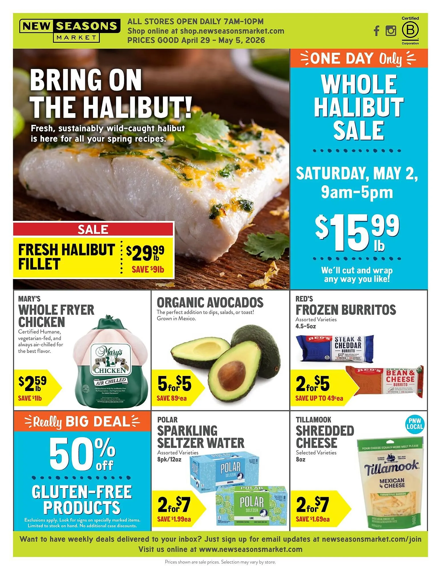 Weekly promotion New Seasons Market weekly ad spanning from April 29 to May 5 2026 - Page 1 for Catalogue 365