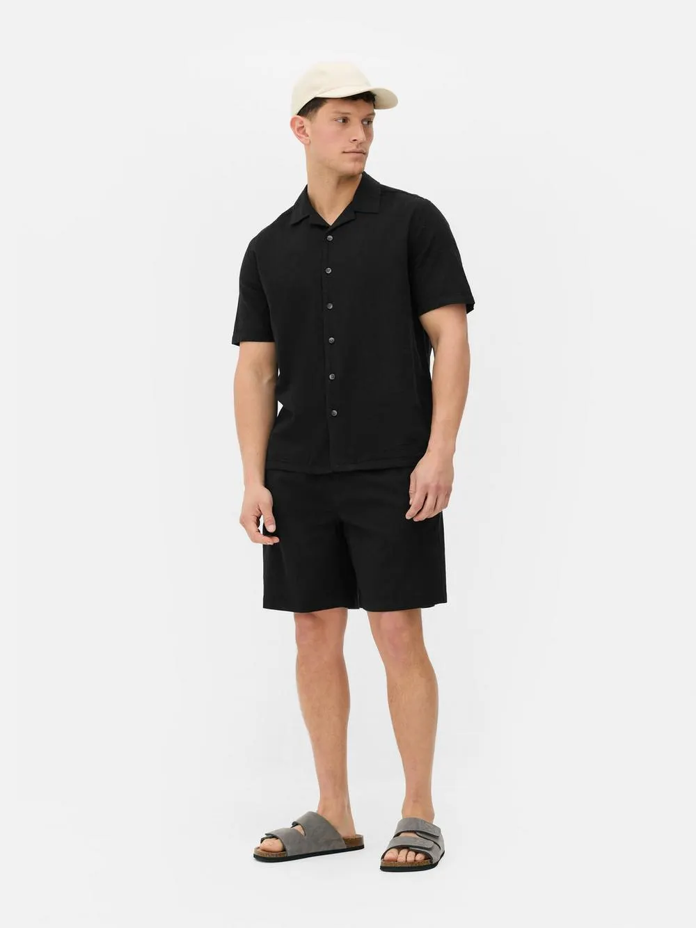 Camiseta de manga corta de lino combinable