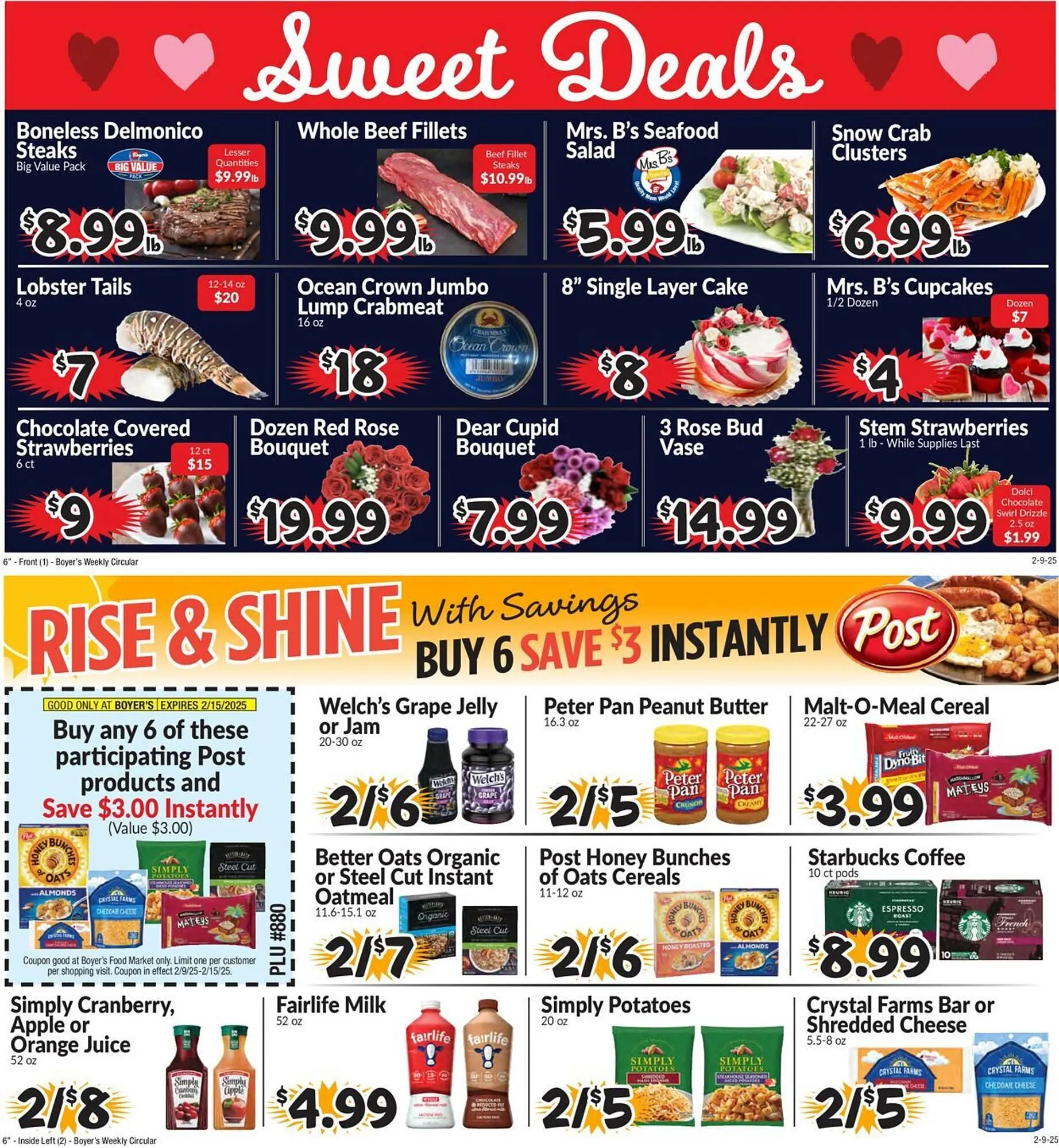 Weekly ad Boyer's Food Markets Weekly Ad from February 9 to February 15 2025 - Page 1