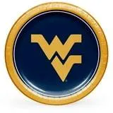 West Virginia Mountaineers NCAA Round Paper Plates, 10", 85 ct.
