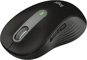 Logitech Wireless Mouse Signature M650 L Full Size - Large Hands, 2-Year Battery, Silent Clicks, Customizable Buttons, Bluetooth, PC/Mac/Chromebook - Black, Right-Handed, Large