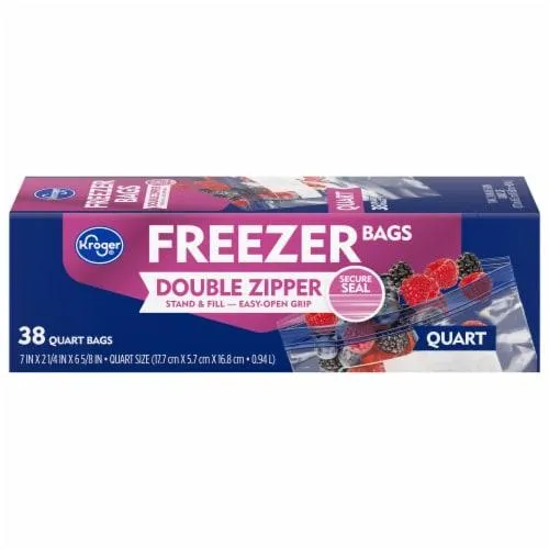 Kroger® Double Zipper Reclosable Quart Freezer Bags