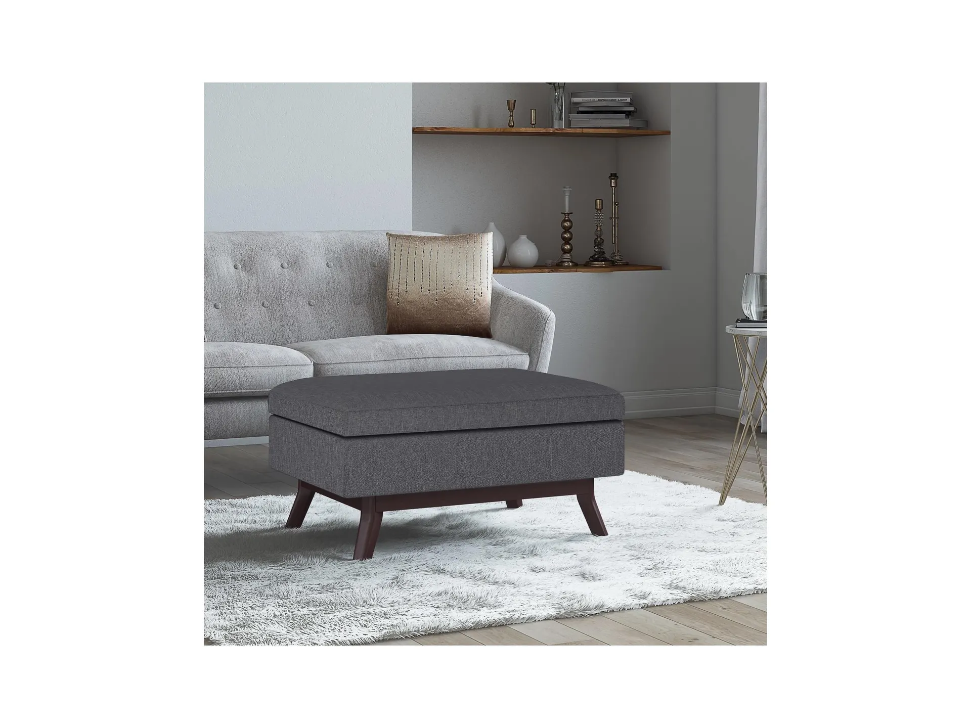 Simpli Home Owen Coffee Table Ottoman