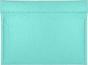 13x10" Side-Opening Teal Bubble Mailers (27-Pack)