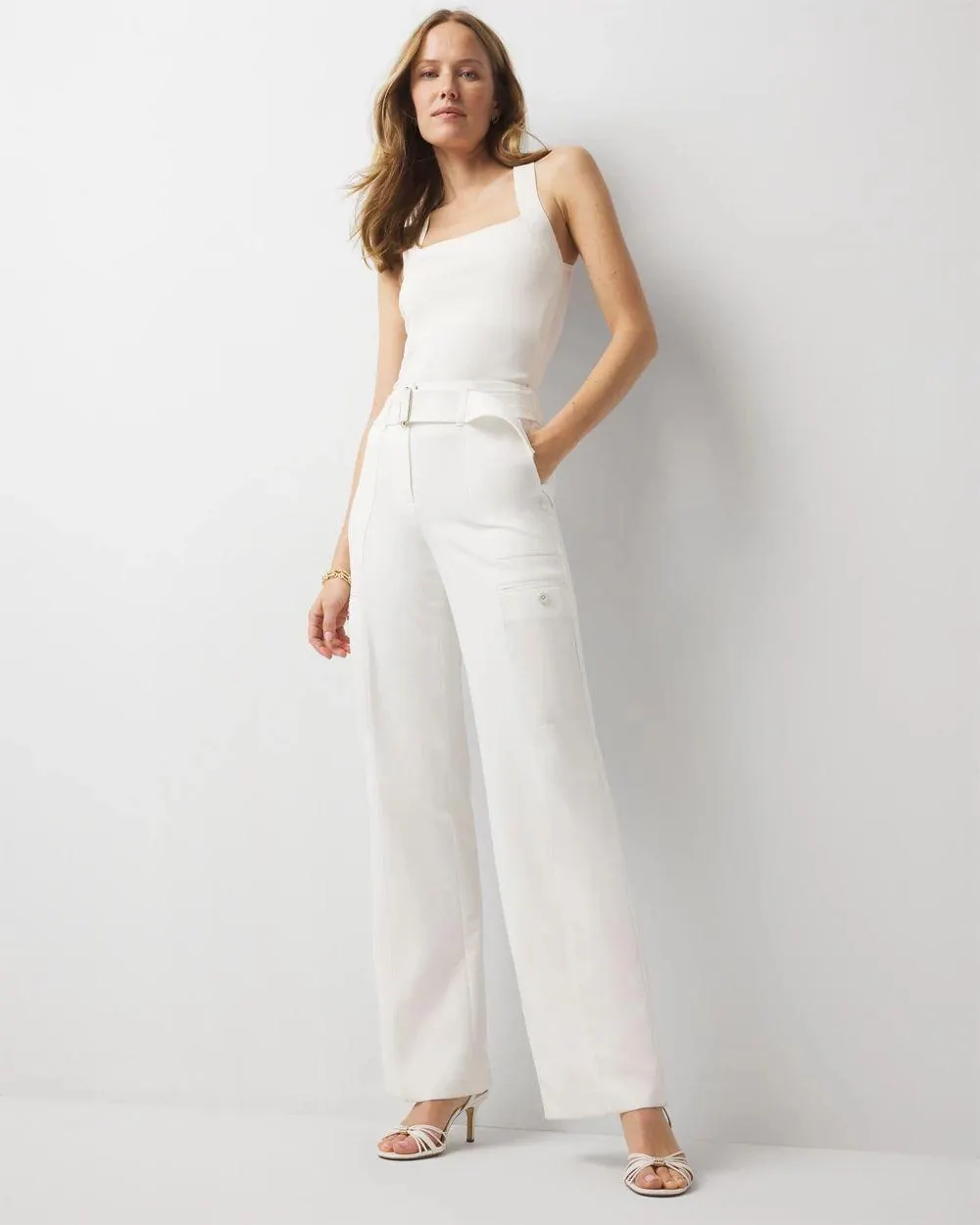 Belted Utility Wide Leg Pant