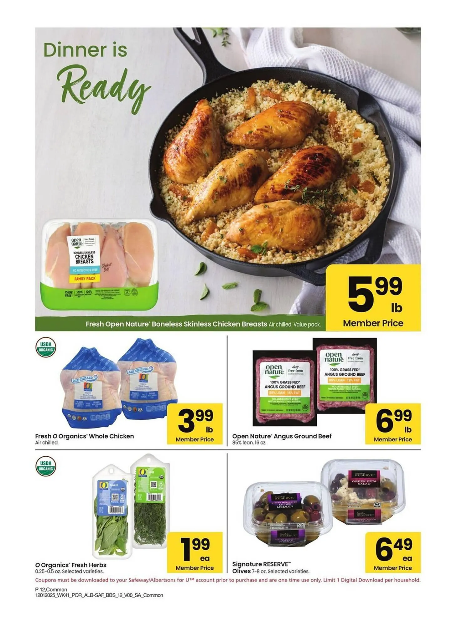 Weekly promotion Albertsons weekly ad spanning from December 1 to January 4 2026 - Page 12 for Catalogue 365