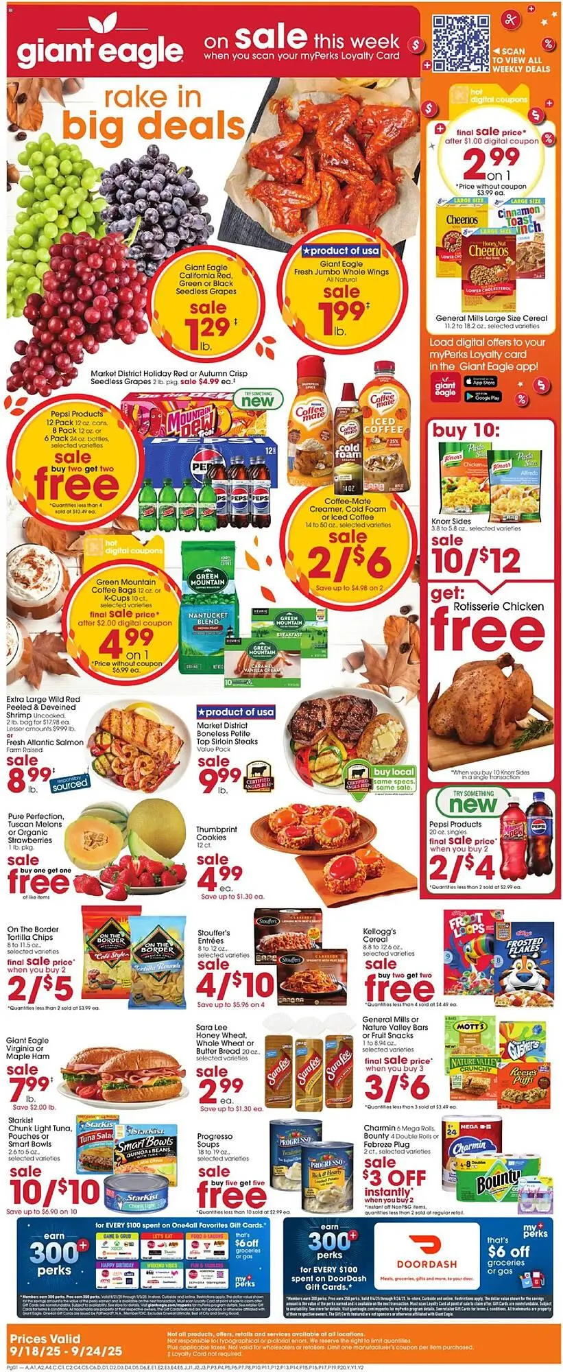 Weekly ad Giant Eagle weekly ad from September 18 to September 24 2025 - Page 1