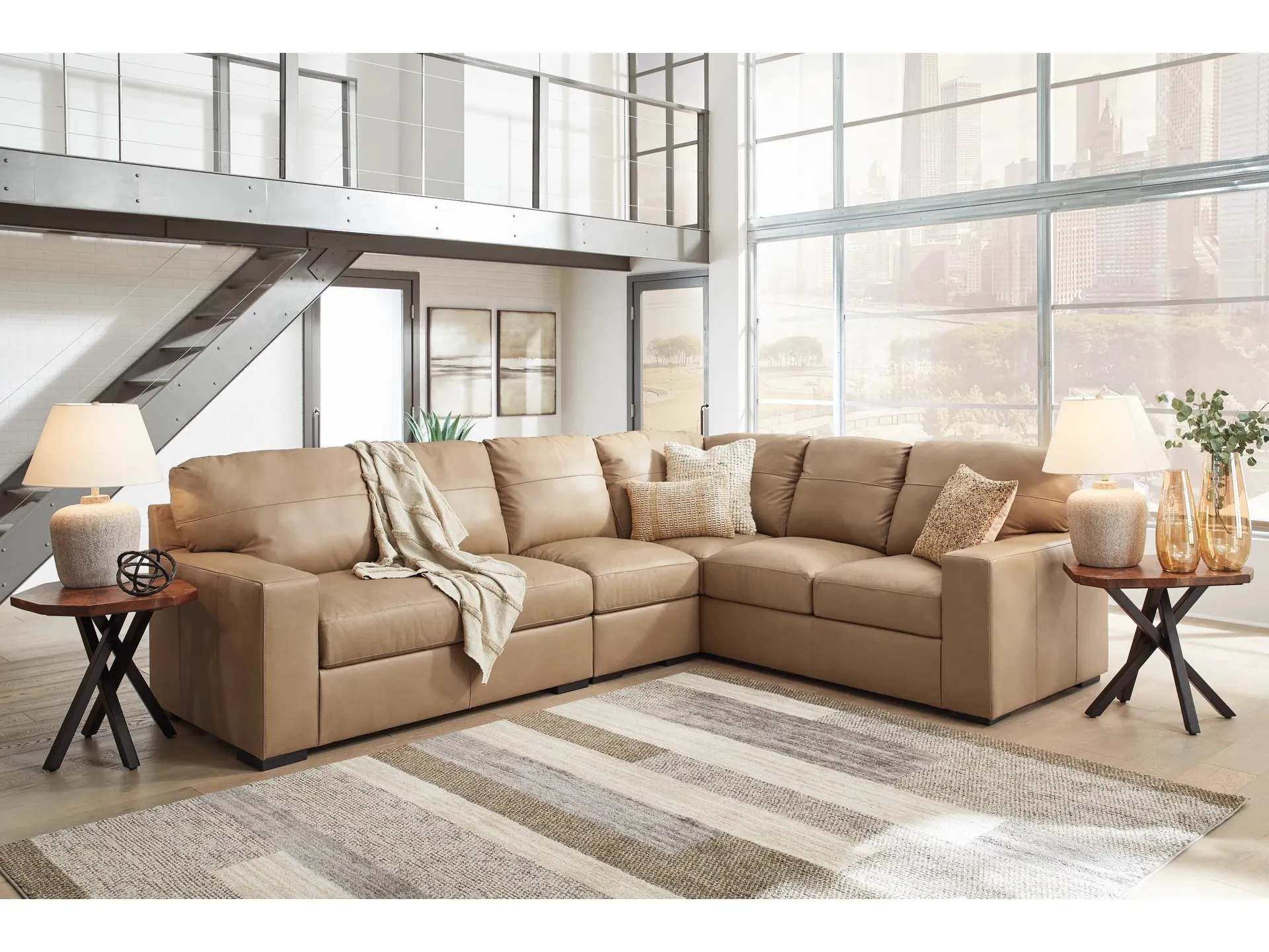 Bandon 3-Piece Leather Sectional