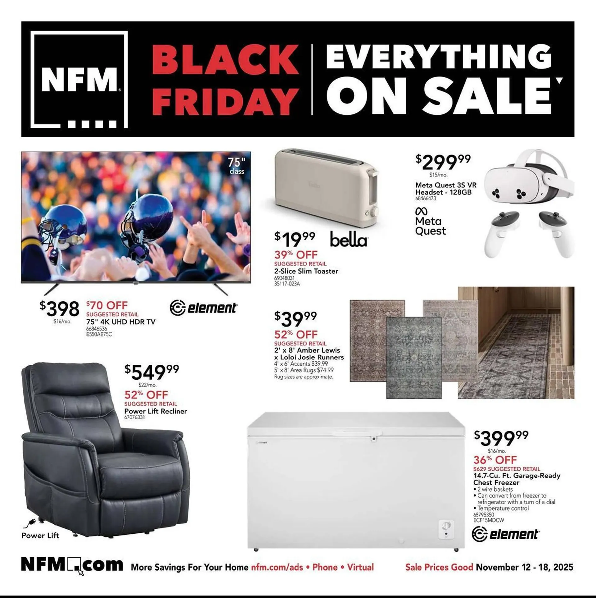 Weekly ad Nebraska Furniture Mart weekly ad from November 12 to November 18 2025 - Page 1