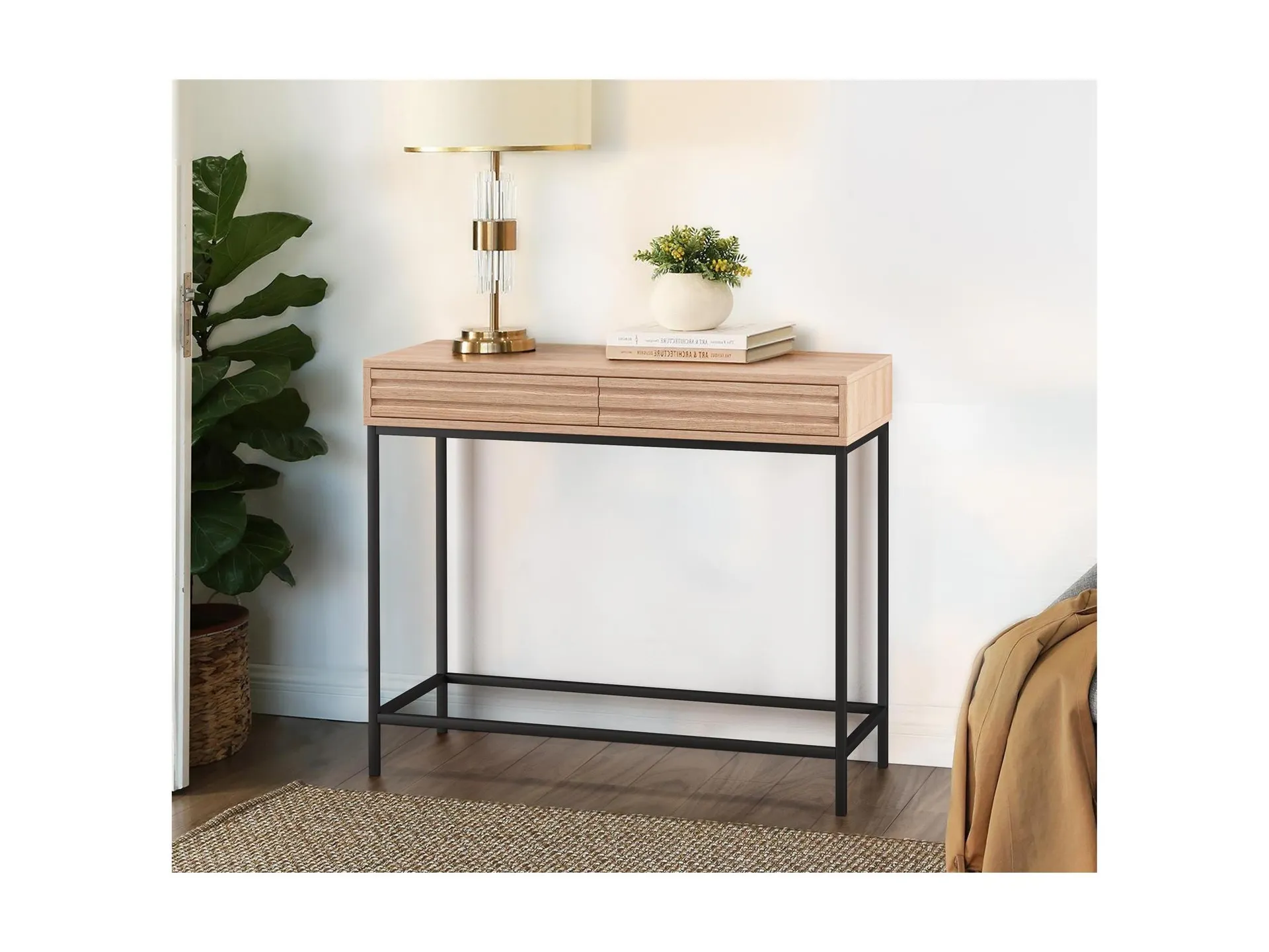 Ren Home Jarrel 2 Drawer Console Table